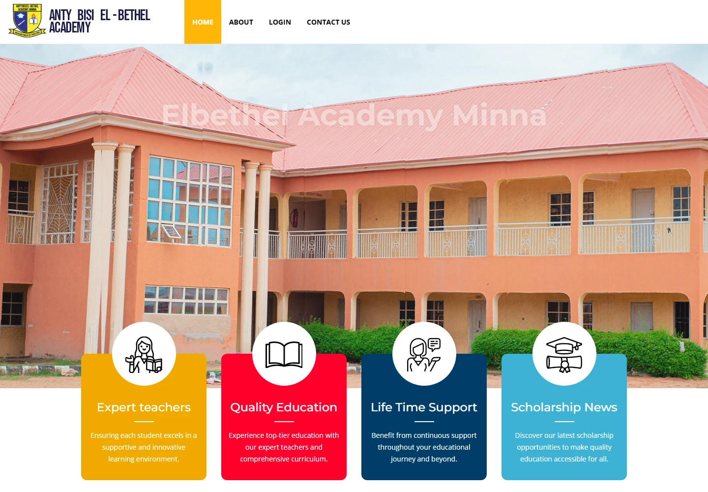 El-Bethel Academy website or platform screenshot