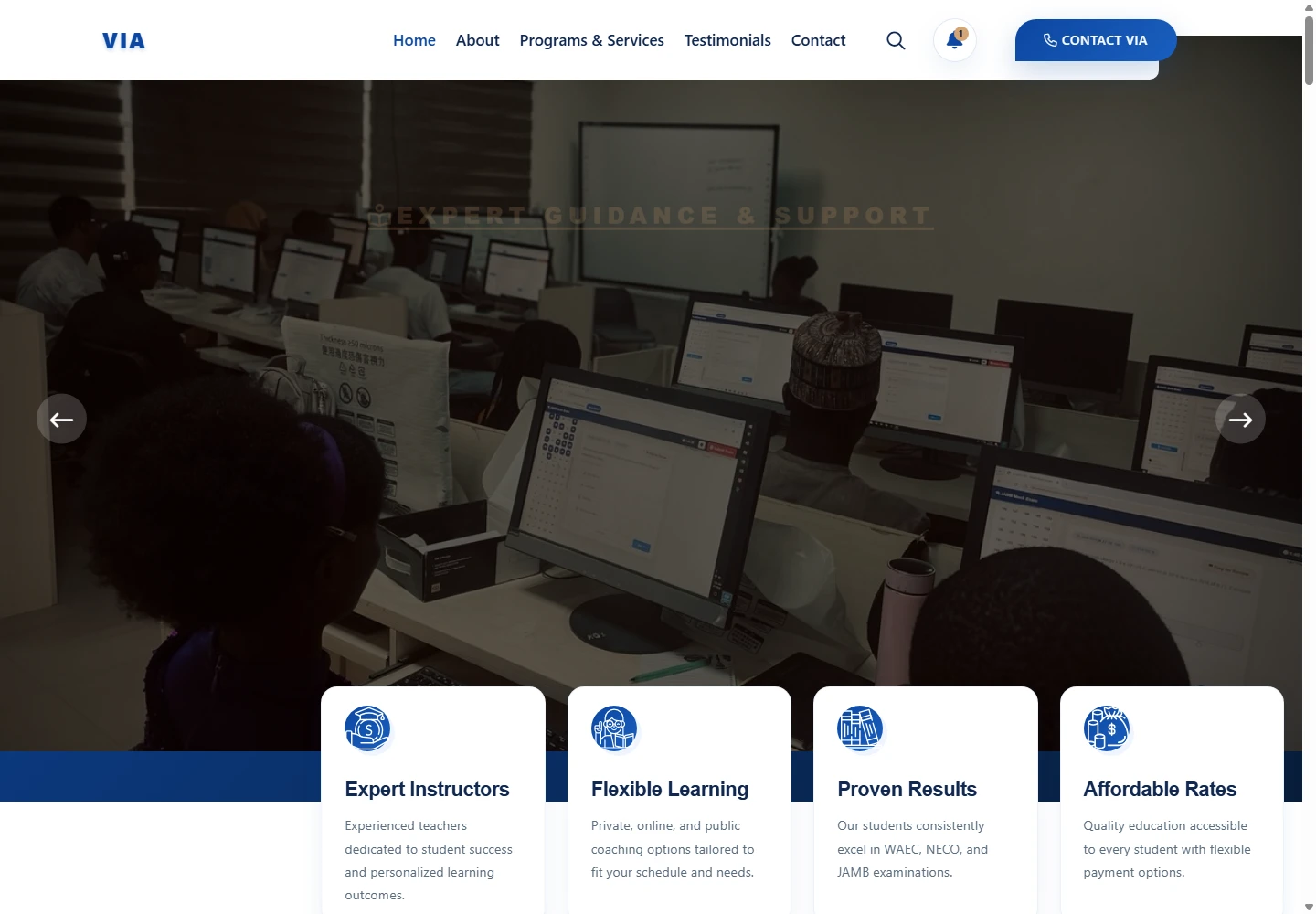 Vicks Impact Academia website or platform screenshot